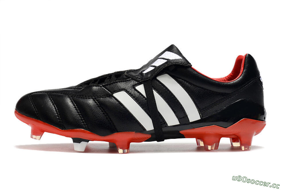 Men's Adidas Predator Mania FG Firm Ground Low-Tops Football Boots - Black/White/Red 0