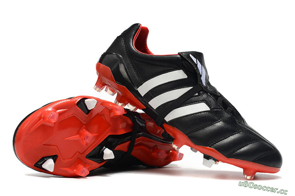 Men's Adidas Predator Mania FG Firm Ground Low-Tops Football Boots - Black/White/Red 4