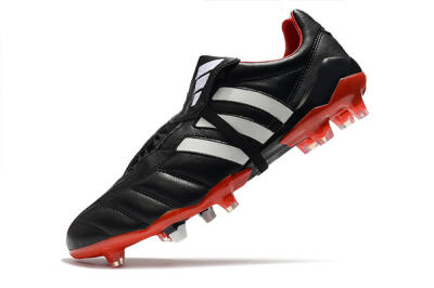 Men's Adidas Predator Mania FG Firm Ground Low-Tops Football Boots - Black/White/Red
