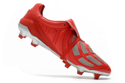 Men's Adidas Predator Mania FG Firm Ground Low-Tops Football Boots - Red/Silver