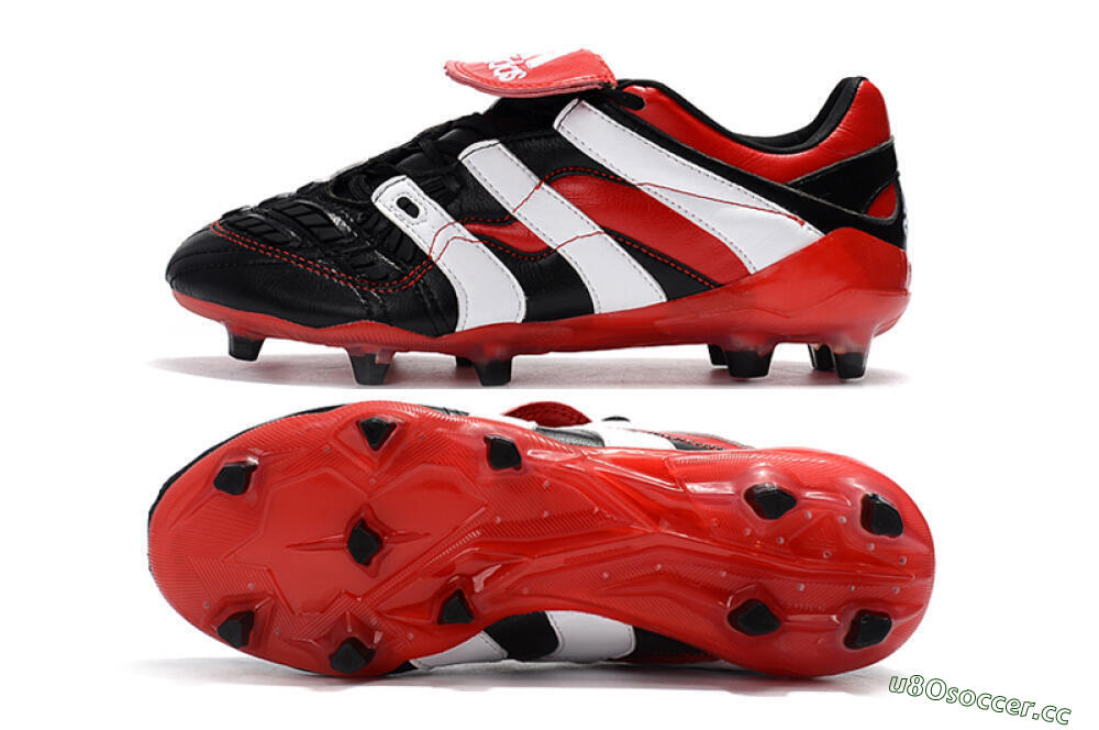 Men's Adidas Predator Accelerator Electricity FG Firm Ground Low-Tops Football Boots - Black/Red/White 1