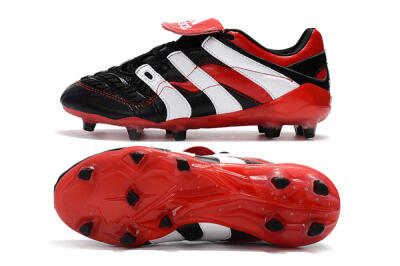 Men's Adidas Predator Accelerator Electricity FG Firm Ground Low-Tops Football Boots - Black/Red/White