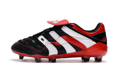 Men's Adidas Predator Accelerator Electricity FG Firm Ground Low-Tops Football Boots - Black/Red/White