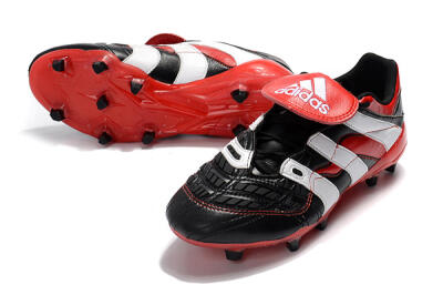 Men's Adidas Predator Accelerator Electricity FG Firm Ground Low-Tops Football Boots - Black/Red/White