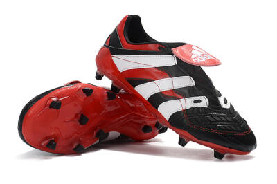 Men's Adidas Predator Accelerator Electricity FG Firm Ground Low-Tops Football Boots - Black/Red/White