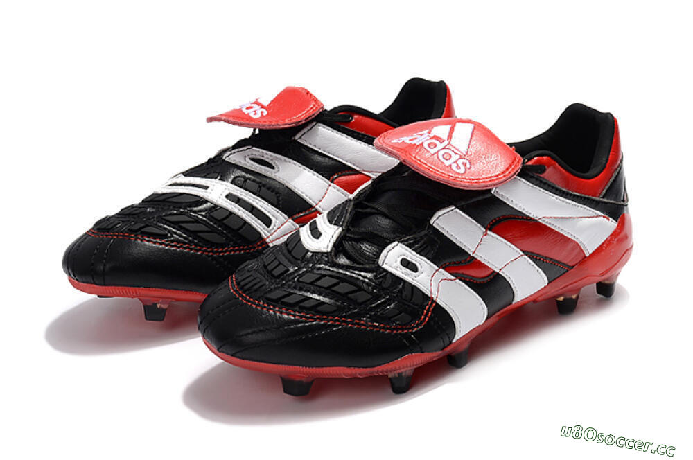 Men's Adidas Predator Accelerator Electricity FG Firm Ground Low-Tops Football Boots - Black/Red/White 5