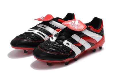 Men's Adidas Predator Accelerator Electricity FG Firm Ground Low-Tops Football Boots - Black/Red/White