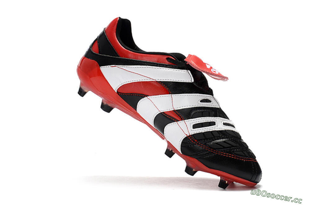Men's Adidas Predator Accelerator Electricity FG Firm Ground Low-Tops Football Boots - Black/Red/White 7
