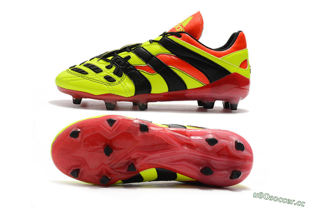 Men's Adidas Predator Accelerator Electricity FG Firm Ground Low-Tops Football Boots - Yellow/Red/Black 1