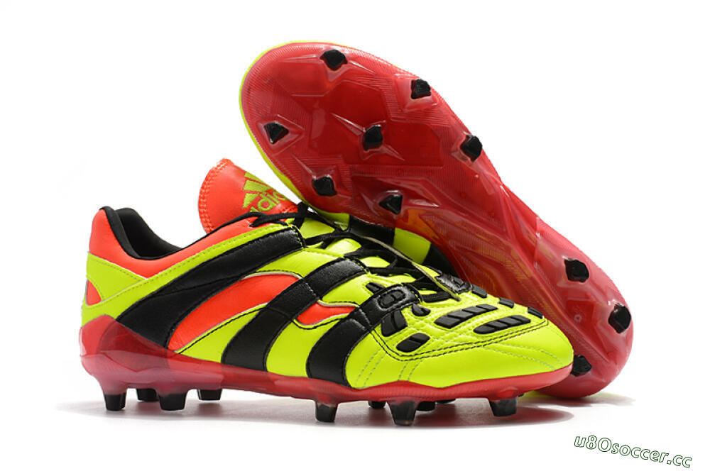 Men's Adidas Predator Accelerator Electricity FG Firm Ground Low-Tops Football Boots - Yellow/Red/Black 2