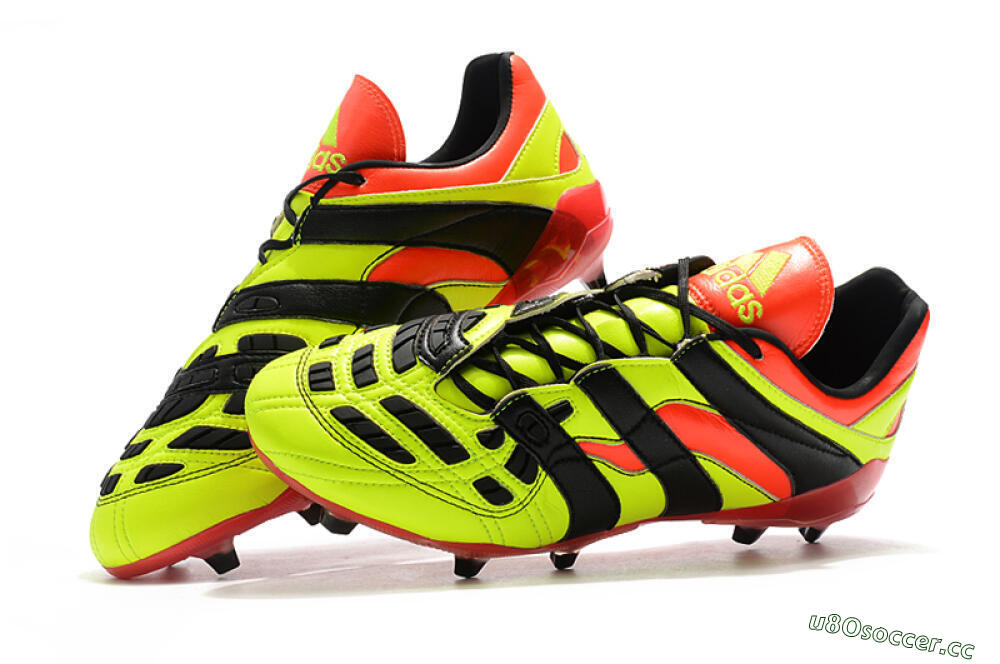 Men's Adidas Predator Accelerator Electricity FG Firm Ground Low-Tops Football Boots - Yellow/Red/Black 6