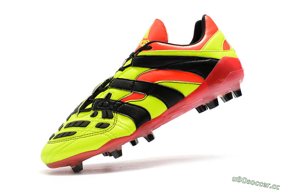 Men's Adidas Predator Accelerator Electricity FG Firm Ground Low-Tops Football Boots - Yellow/Red/Black 8