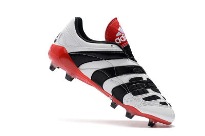 Men's Adidas Predator Accelerator Electricity FG Firm Ground Low-Tops Football Boots - White/Black/Red