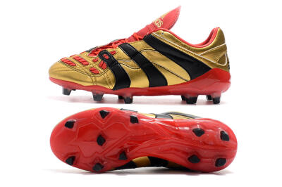 Men's Adidas Predator Accelerator Electricity FG Firm Ground Low-Tops Football Boots - Gold/Red/Black