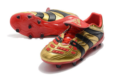 Men's Adidas Predator Accelerator Electricity FG Firm Ground Low-Tops Football Boots - Gold/Red/Black