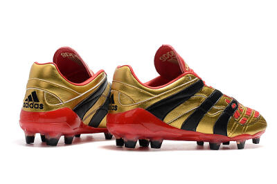 Men's Adidas Predator Accelerator Electricity FG Firm Ground Low-Tops Football Boots - Gold/Red/Black