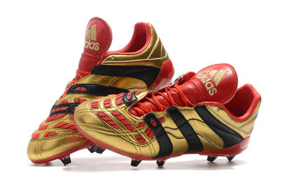 Men's Adidas Predator Accelerator Electricity FG Firm Ground Low-Tops Football Boots - Gold/Red/Black
