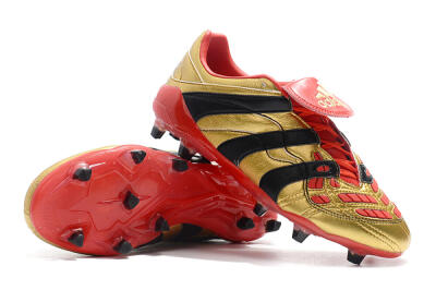 Men's Adidas Predator Accelerator Electricity FG Firm Ground Low-Tops Football Boots - Gold/Red/Black