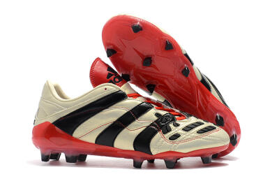 Men's Adidas Predator Accelerator Electricity FG Firm Ground Low-Tops Football Boots - White/Black/Red
