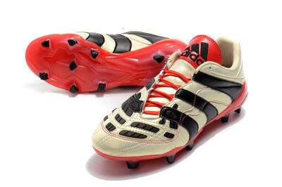 Men's Adidas Predator Accelerator Electricity FG Firm Ground Low-Tops Football Boots - White/Black/Red