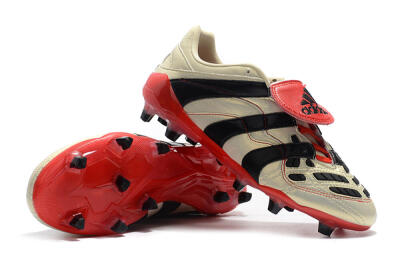 Men's Adidas Predator Accelerator Electricity FG Firm Ground Low-Tops Football Boots - White/Black/Red
