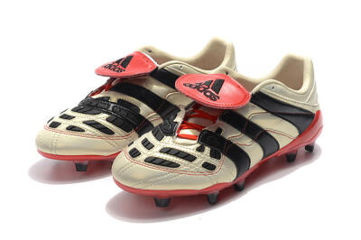Men's Adidas Predator Accelerator Electricity FG Firm Ground Low-Tops Football Boots - White/Black/Red