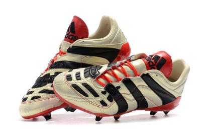 Men's Adidas Predator Accelerator Electricity FG Firm Ground Low-Tops Football Boots - White/Black/Red