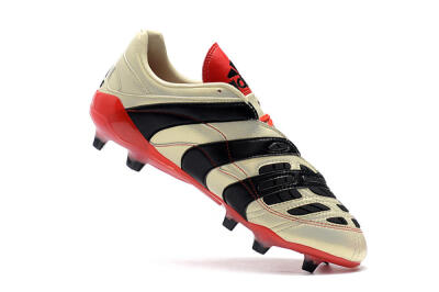 Men's Adidas Predator Accelerator Electricity FG Firm Ground Low-Tops Football Boots - White/Black/Red