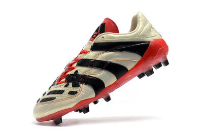 Men's Adidas Predator Accelerator Electricity FG Firm Ground Low-Tops Football Boots - White/Black/Red