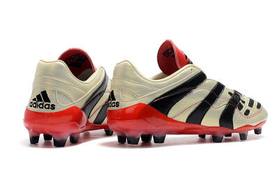 Men's Adidas Predator Accelerator Electricity FG Firm Ground Low-Tops Football Boots - White/Black/Red