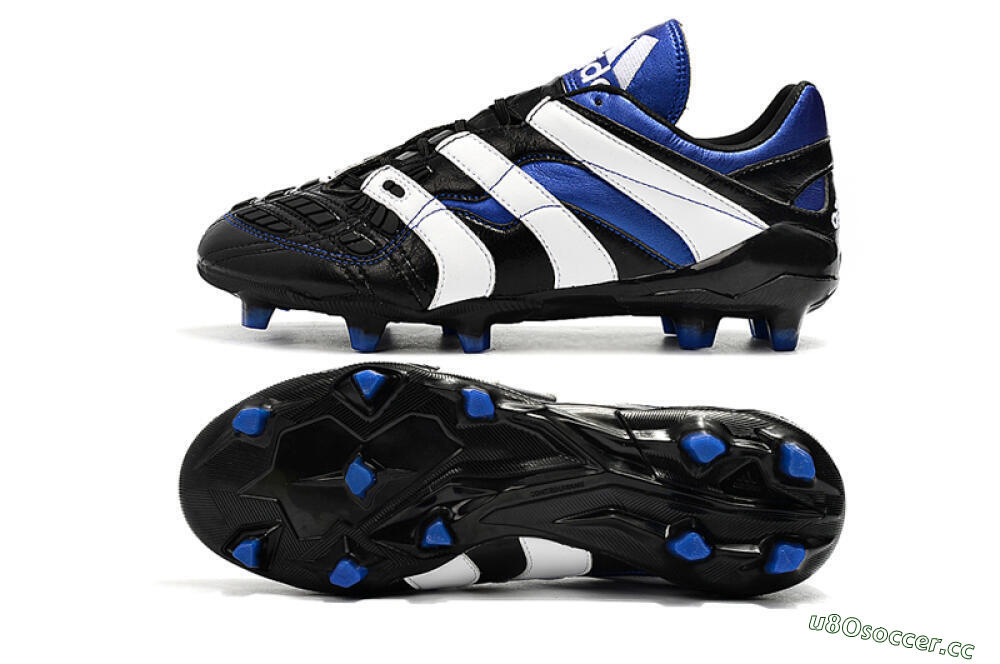 Men's Adidas Predator Accelerator Electricity FG Firm Ground Low-Tops Football Boots - Black/Blue/White 1