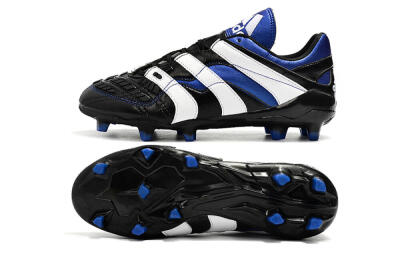 Men's Adidas Predator Accelerator Electricity FG Firm Ground Low-Tops Football Boots - Black/Blue/White
