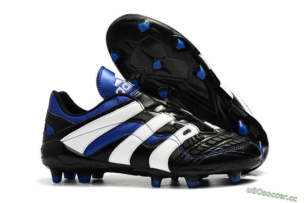 Men's Adidas Predator Accelerator Electricity FG Firm Ground Low-Tops Football Boots - Black/Blue/White 2
