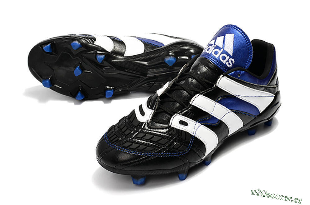 Men's Adidas Predator Accelerator Electricity FG Firm Ground Low-Tops Football Boots - Black/Blue/White 3