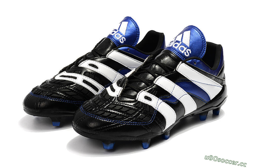 Men's Adidas Predator Accelerator Electricity FG Firm Ground Low-Tops Football Boots - Black/Blue/White 5
