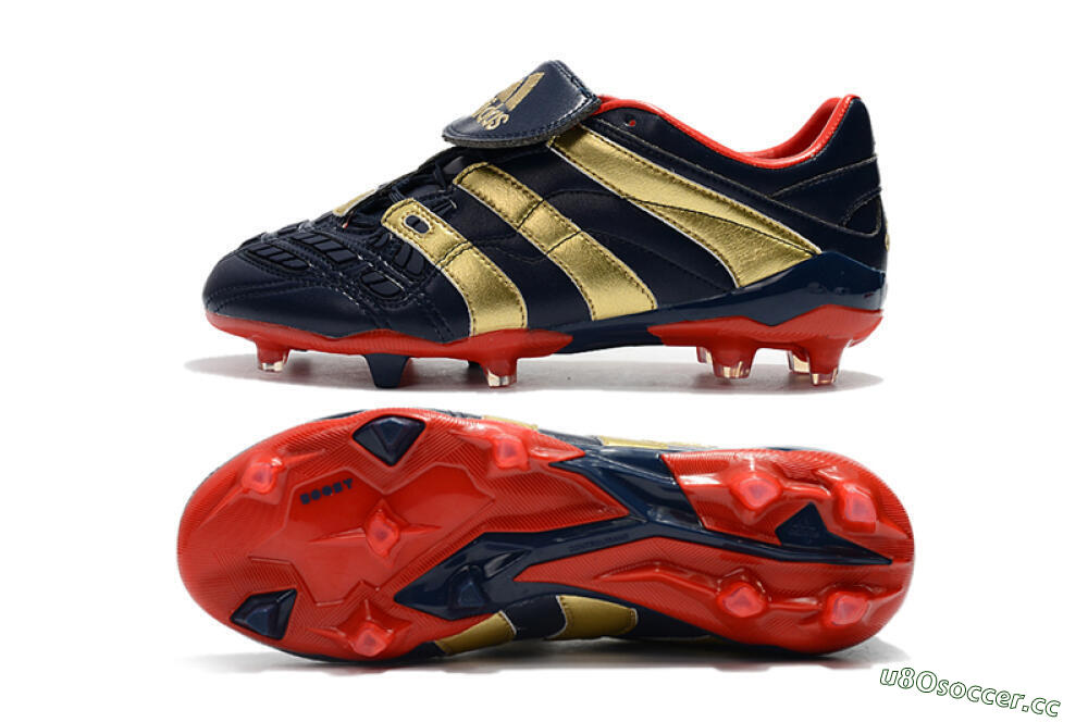 Men's Adidas Predator Accelerator Electricity FG Firm Ground Low-Tops Football Boots - Blue/Gold/Red 1