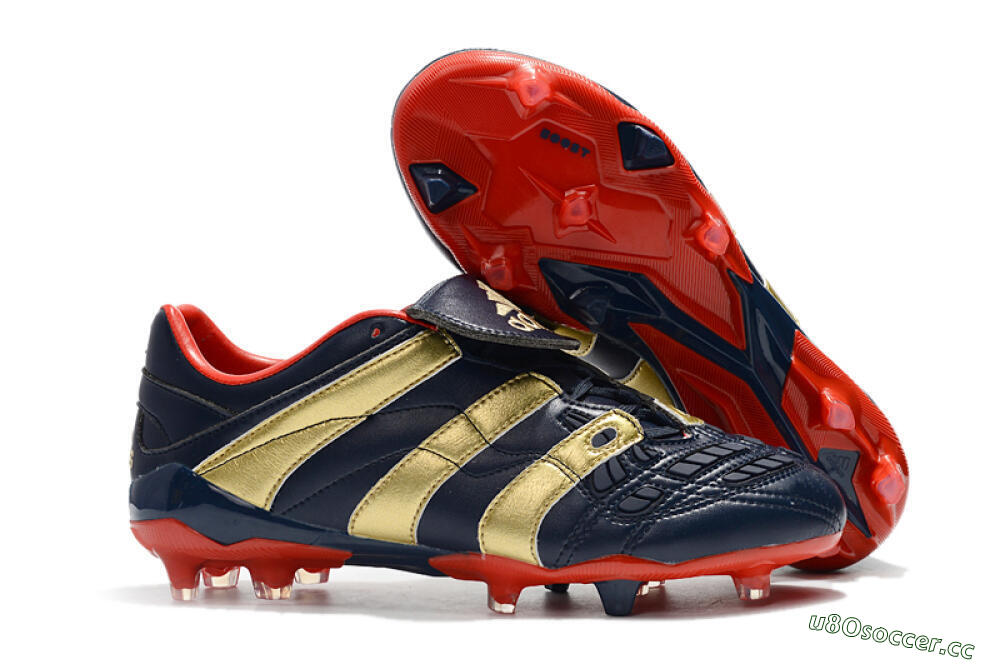 Men's Adidas Predator Accelerator Electricity FG Firm Ground Low-Tops Football Boots - Blue/Gold/Red 2
