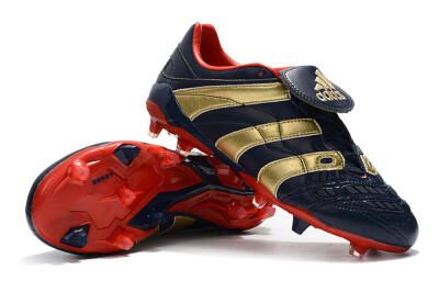 Men's Adidas Predator Accelerator Electricity FG Firm Ground Low-Tops Football Boots - Blue/Gold/Red