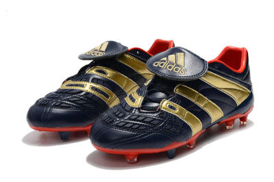 Men's Adidas Predator Accelerator Electricity FG Firm Ground Low-Tops Football Boots - Blue/Gold/Red