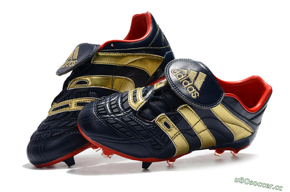 Men's Adidas Predator Accelerator Electricity FG Firm Ground Low-Tops Football Boots - Blue/Gold/Red 6