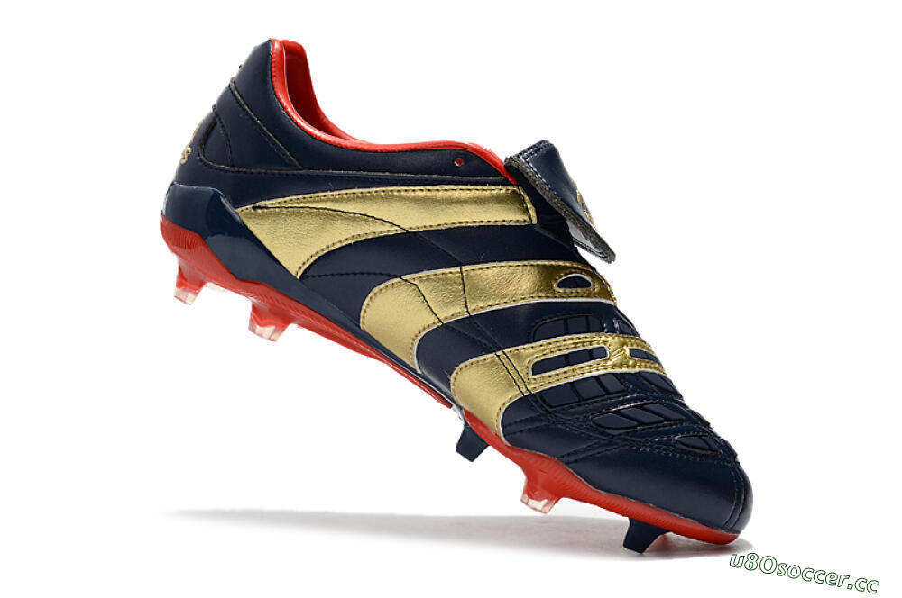 Men's Adidas Predator Accelerator Electricity FG Firm Ground Low-Tops Football Boots - Blue/Gold/Red 7