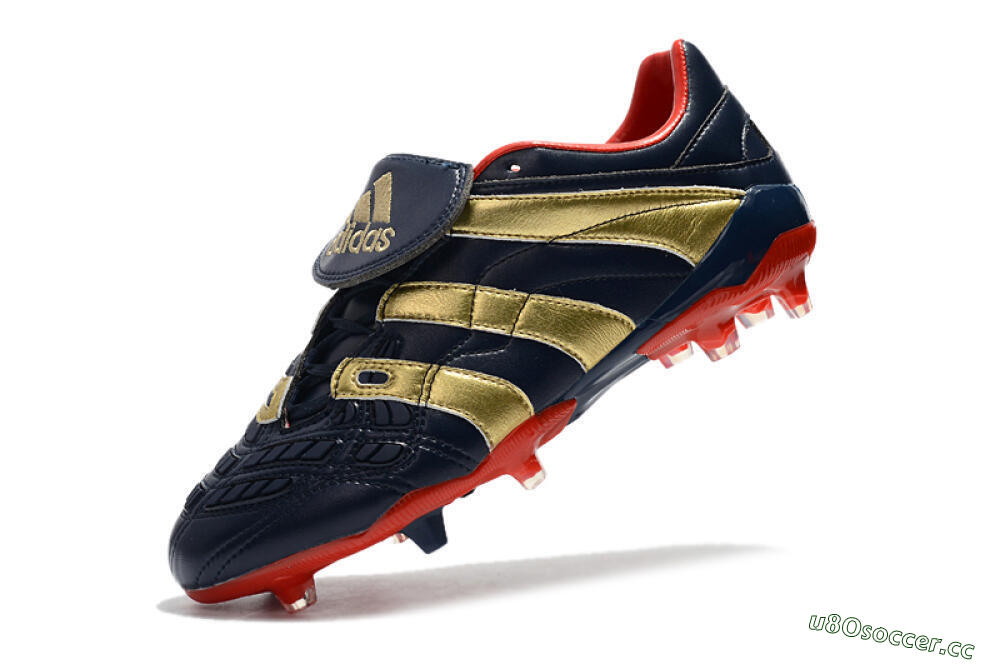 Men's Adidas Predator Accelerator Electricity FG Firm Ground Low-Tops Football Boots - Blue/Gold/Red 8