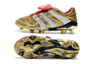 Men's Adidas Predator Accelerator Electricity FG Firm Ground Low-Tops Football Boots - Gold/Red/White