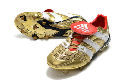 Men's Adidas Predator Accelerator Electricity FG Firm Ground Low-Tops Football Boots - Gold/Red/White