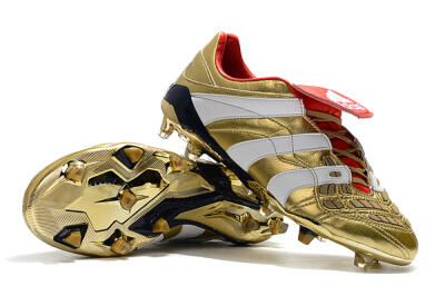 Men's Adidas Predator Accelerator Electricity FG Firm Ground Low-Tops Football Boots - Gold/Red/White
