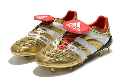 Men's Adidas Predator Accelerator Electricity FG Firm Ground Low-Tops Football Boots - Gold/Red/White