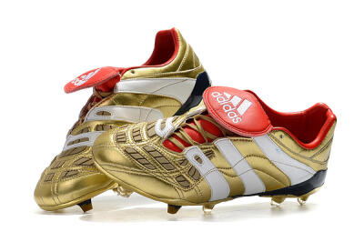 Men's Adidas Predator Accelerator Electricity FG Firm Ground Low-Tops Football Boots - Gold/Red/White