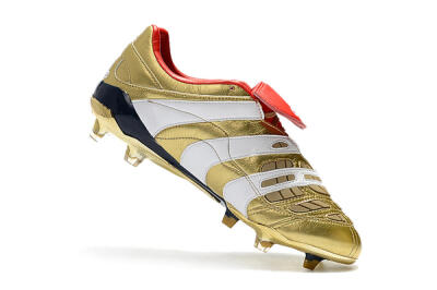 Men's Adidas Predator Accelerator Electricity FG Firm Ground Low-Tops Football Boots - Gold/Red/White