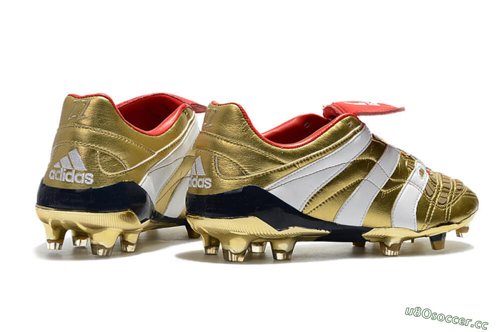 Men's Adidas Predator Accelerator Electricity FG Firm Ground Low-Tops Football Boots - Gold/Red/White 9