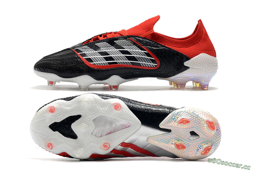Men's Adidas Predator Archive Limited Edition FG Firm Ground Low-Tops Football Boots - Black/White/Red 1